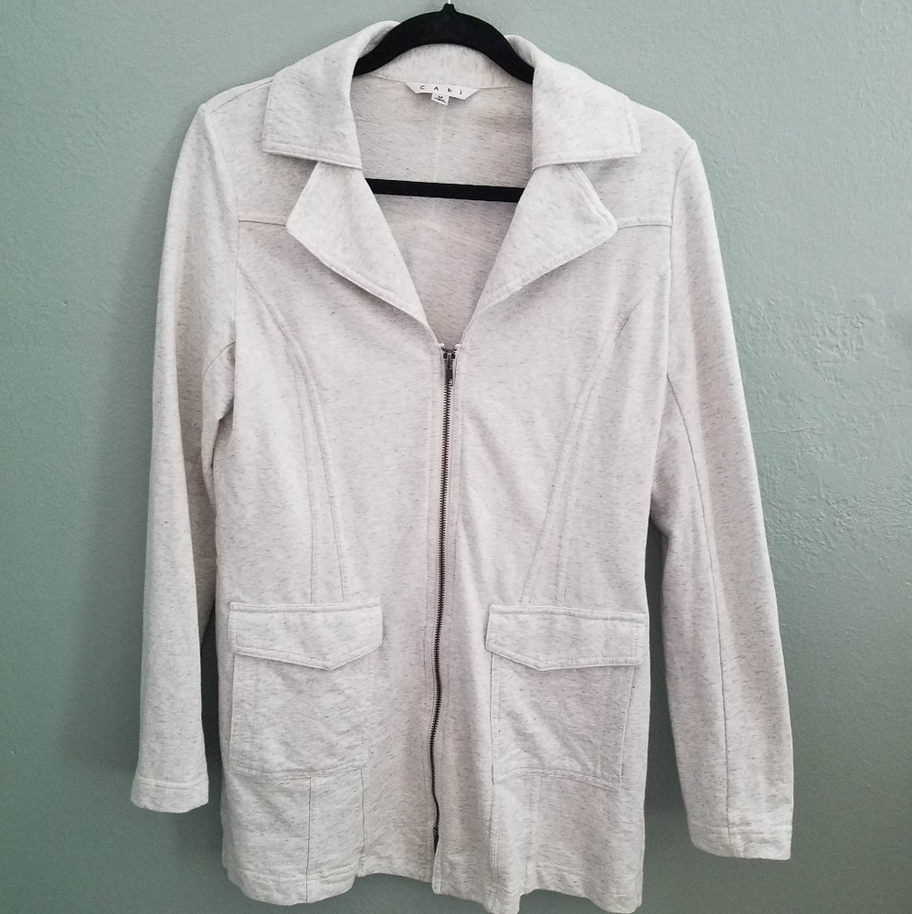 Cabi Grey Sweatshirt Jacket, Medium